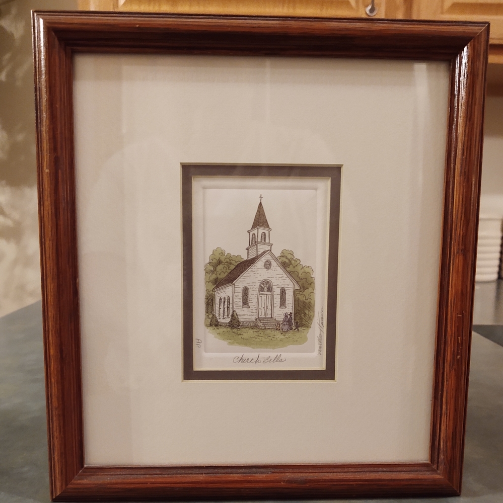 Martha Hinson - Church Bells - Etching